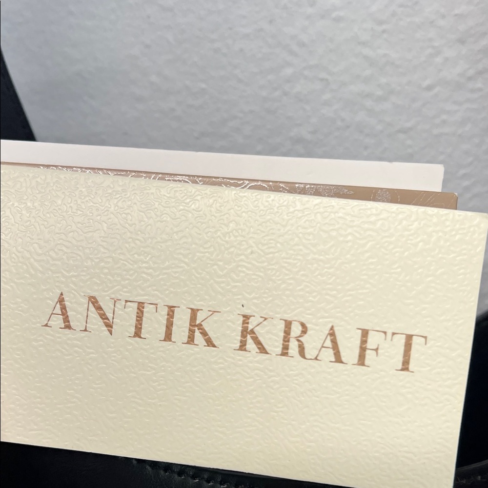 Antik Kraft |  Black Faux Leather Shoulder Bag - Picture 2 of 10